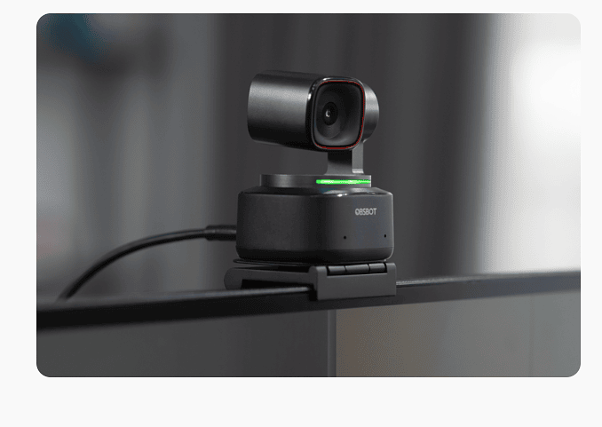 Câmera 4k e PTZ com Inteligencia Artificial - Webcam Tiny 2 - Obsbot