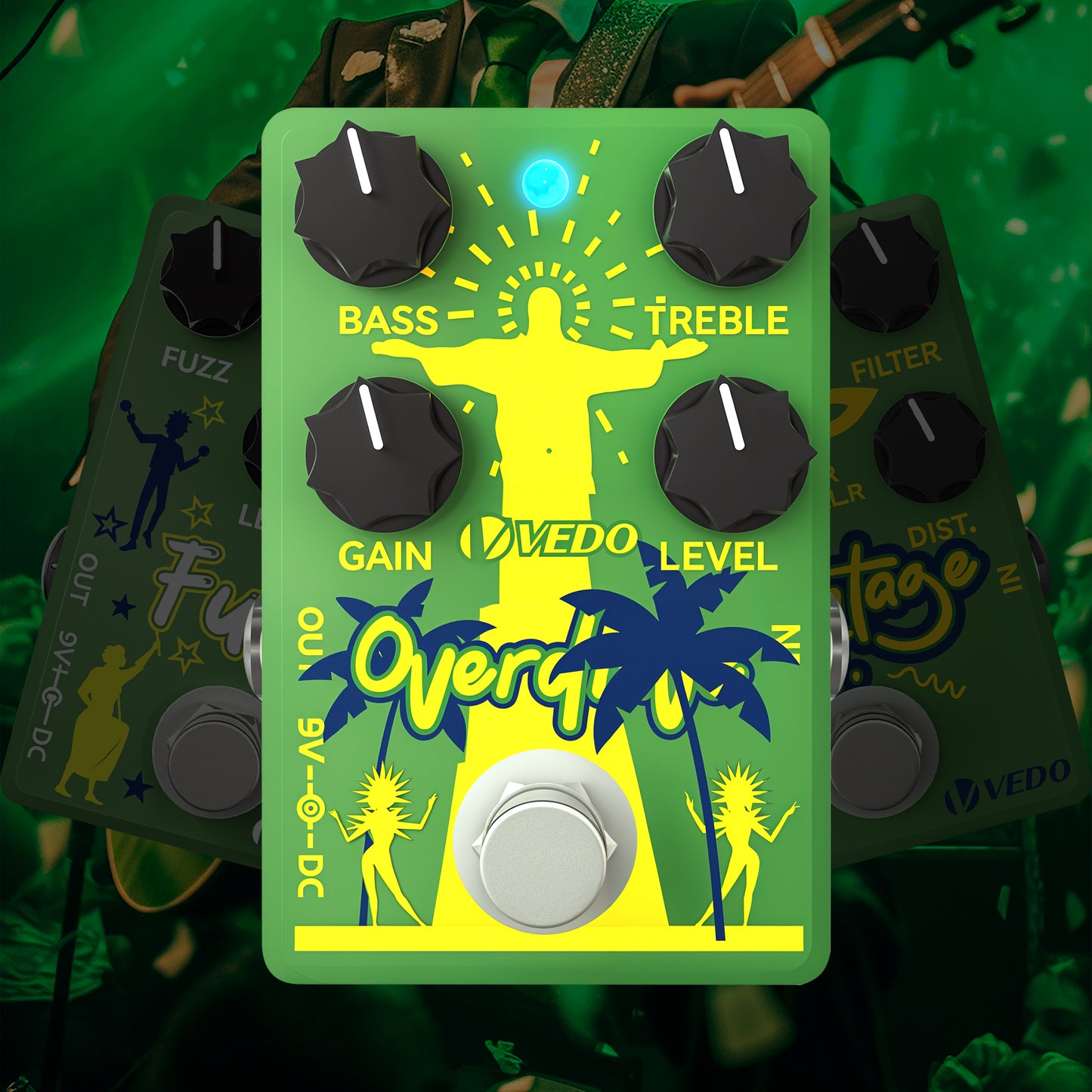 Pedal de Efeito Overdrive de Guitarra - Vedo