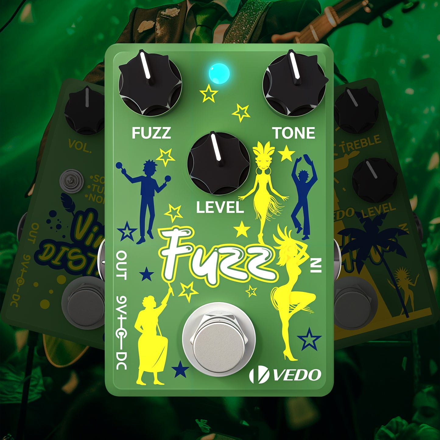 Pedal de Efeito Fuzz para Guitarra - Vedo