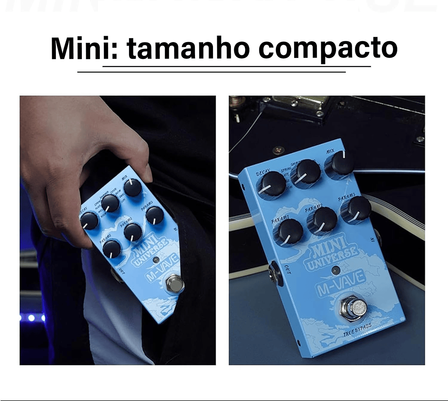 Pedal de Efeitos Mini Universe - 9 Tipos True Bypass - M-VAVE