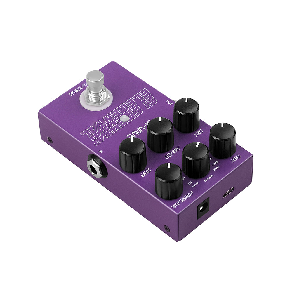 Pedal de Efeitos Delay Elemental - 9 Tipos de Atraso - M-Vave