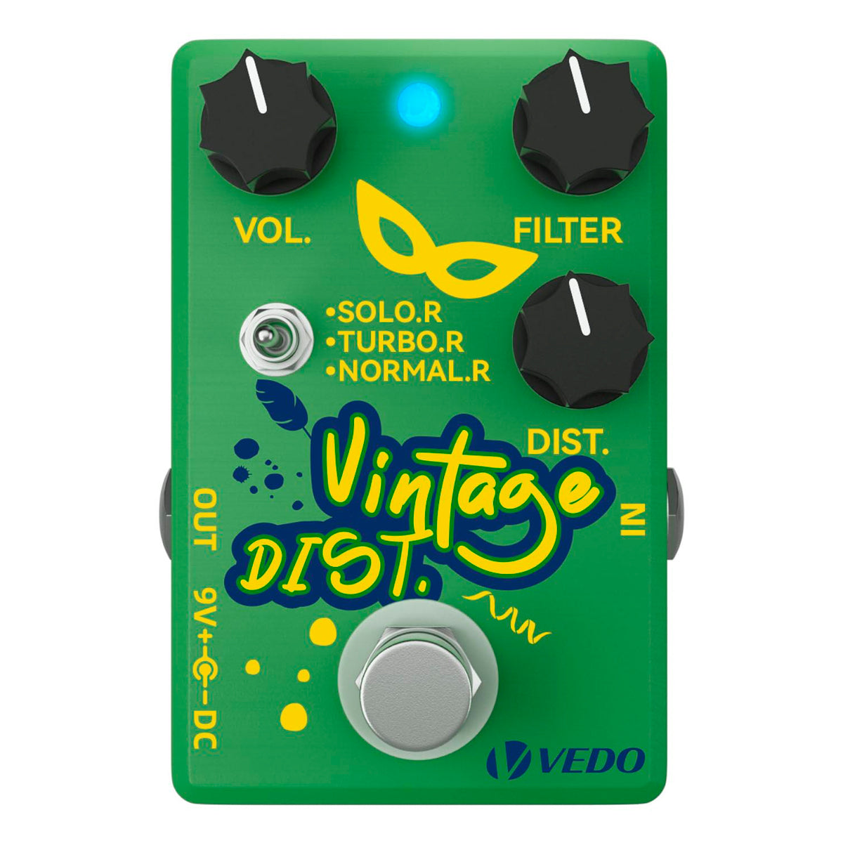 Pedal de Efeito Distorição Vintage de Guitarra - Vedo