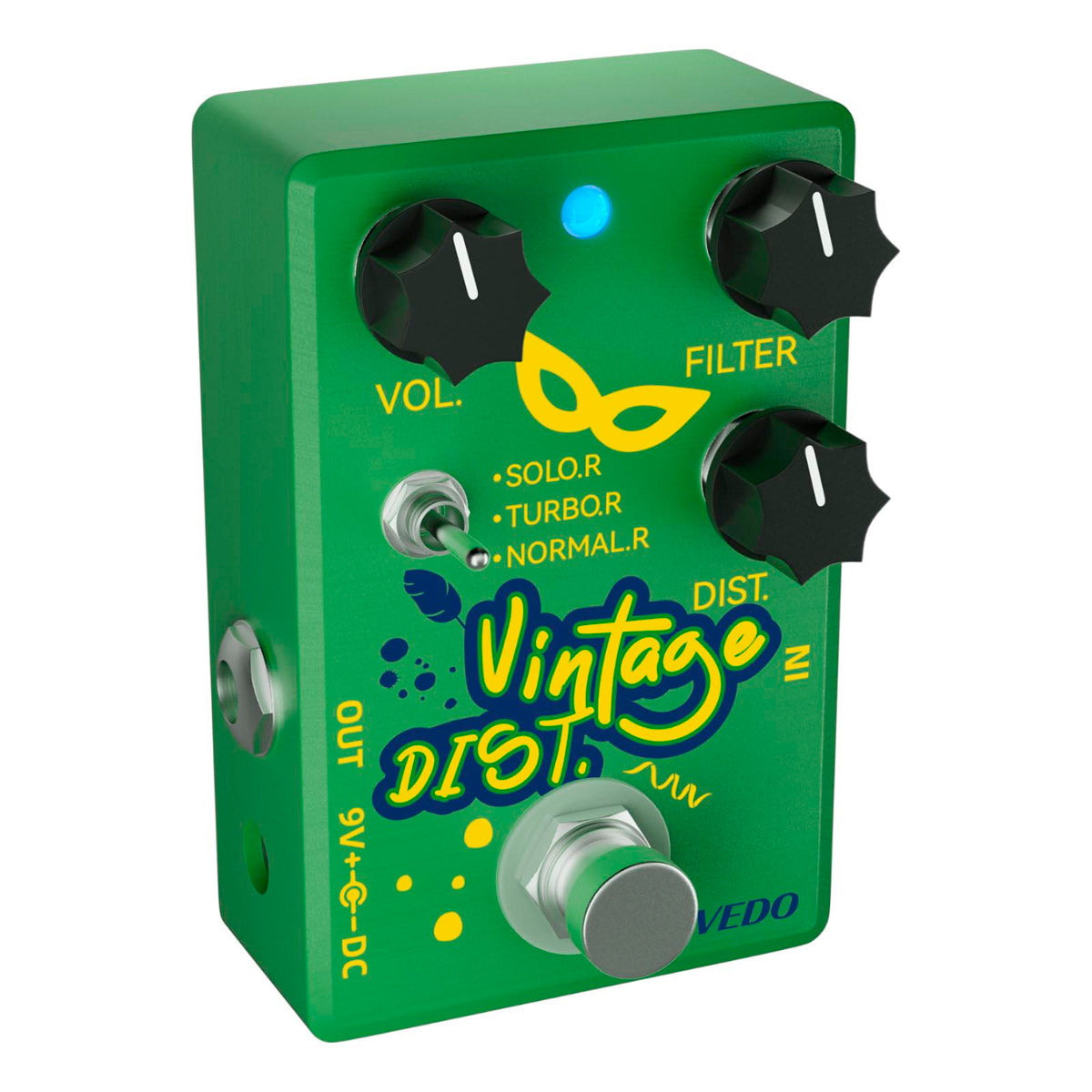 Pedal de Efeito Distorição Vintage de Guitarra - Vedo