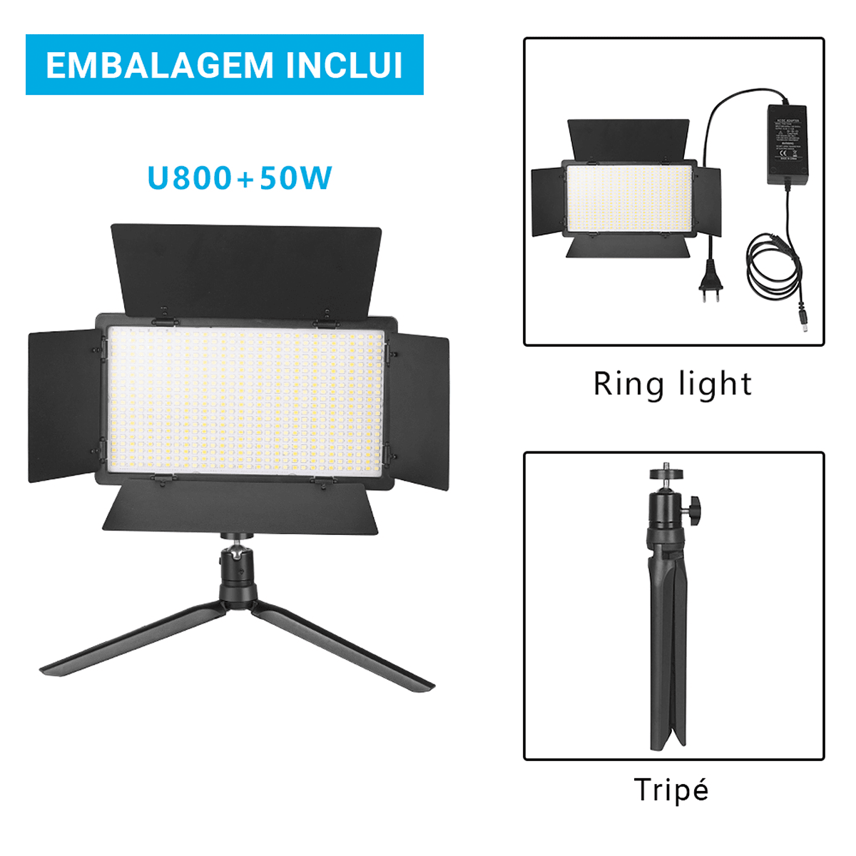 Luz de Preenchimento Profissional - LED 1120 Lâmpadas - Modus