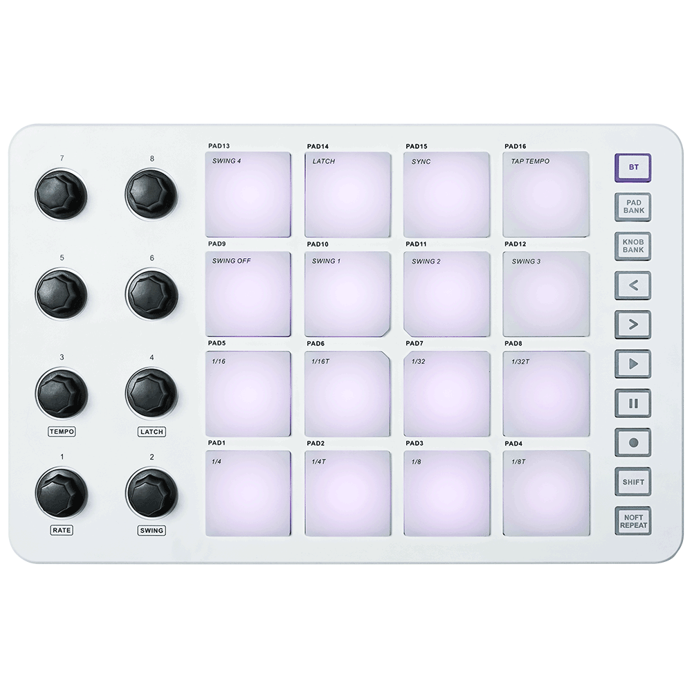 Controlador Portátil - MIDI PAD Wireless -M-Vave