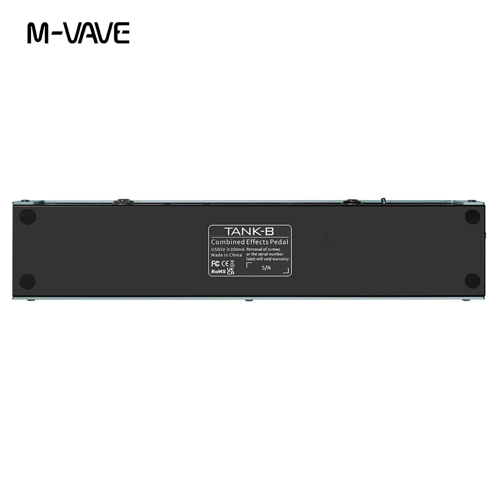 M-Vave Tank-G Pedal de Guitarra e Baixo Multiefeito  Recarregável