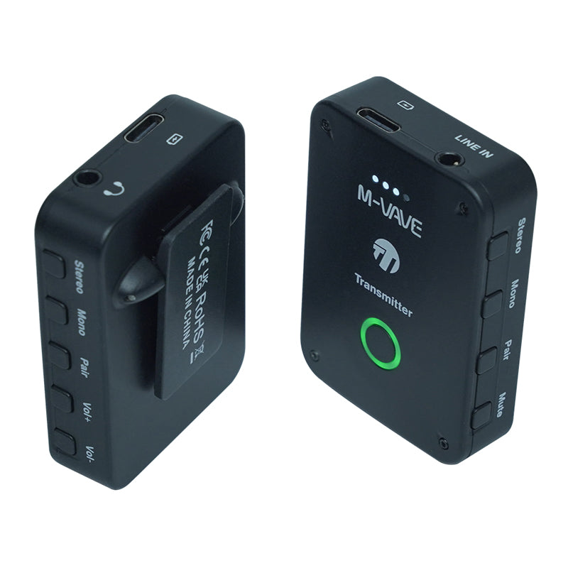 Receptor e Transmissor Wireless 2.4ghz para Fone de Ouvido - M-Vave